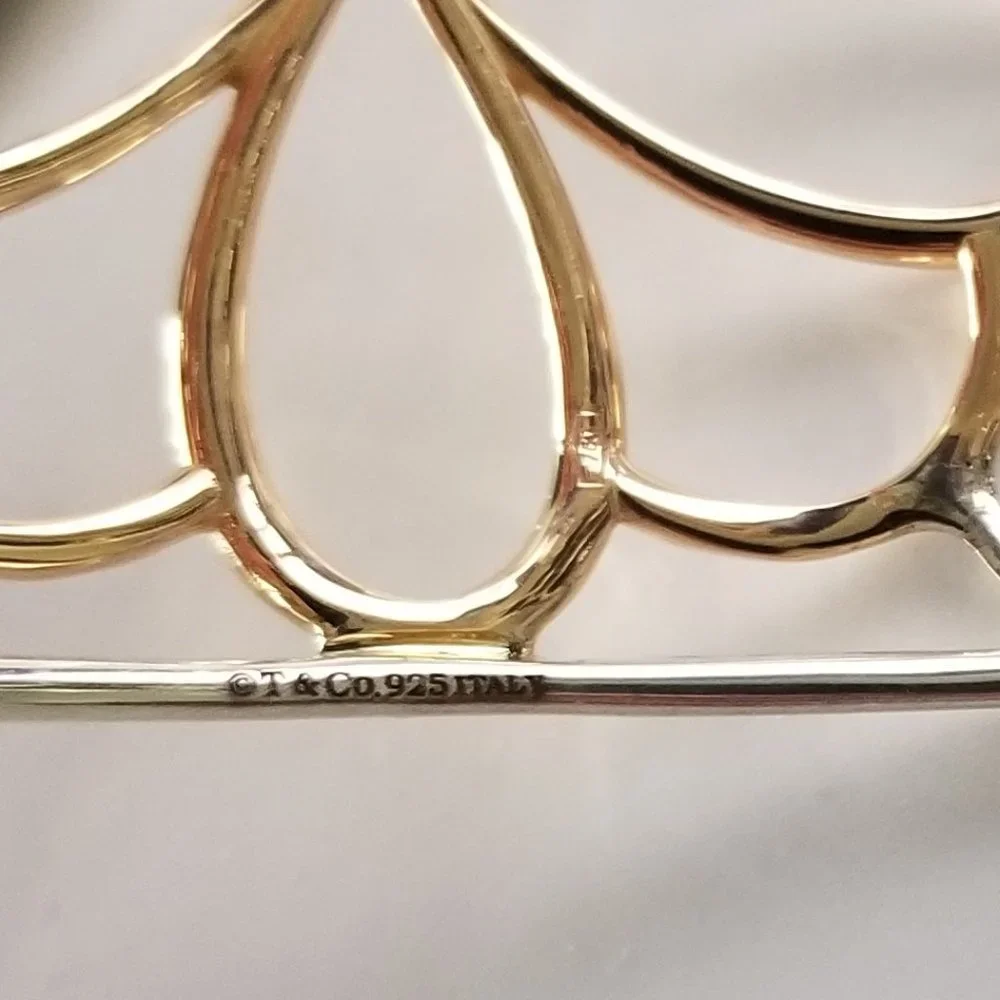 Tiffany & Co. Gold and Silver Garden Bangle Cuff Bracelet